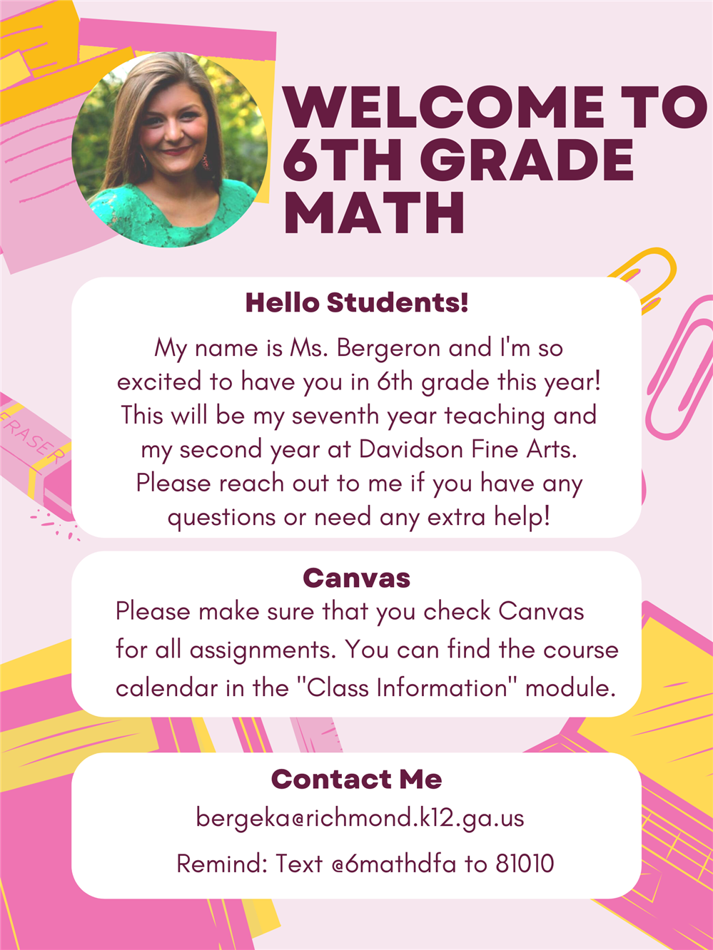 Ms. Bergeron About Me